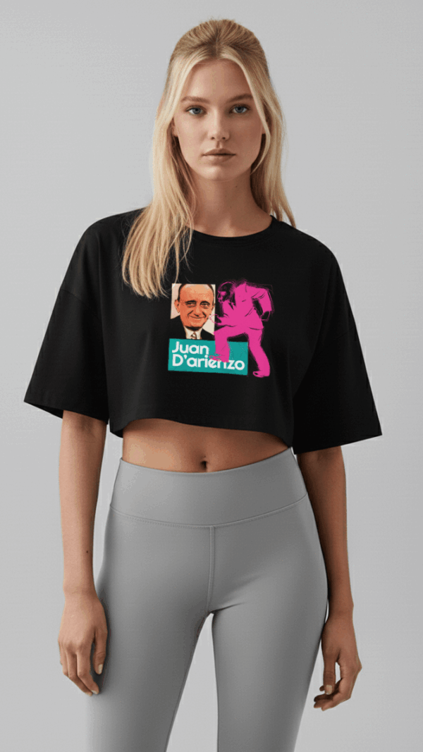 D´ARIENZO cropped black t shirt