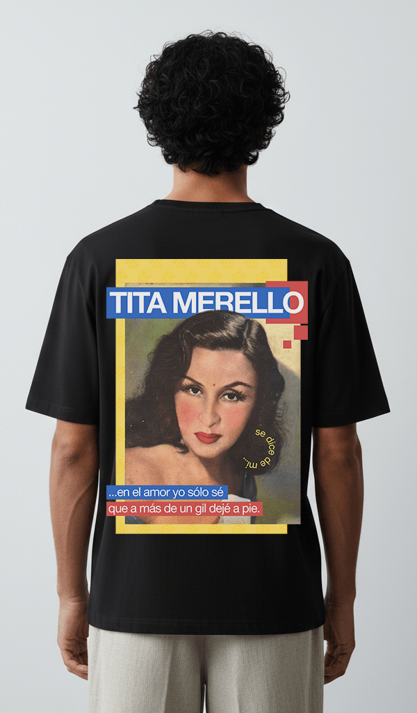 SE DICE DE MI Black tee MEN