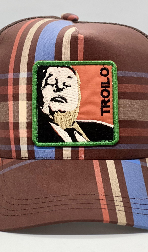 TROILO Brown tartan Trucker Cap