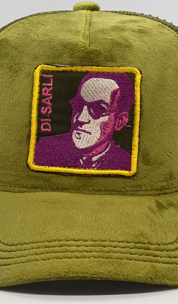 DI SARLI Green velvet trucker cap