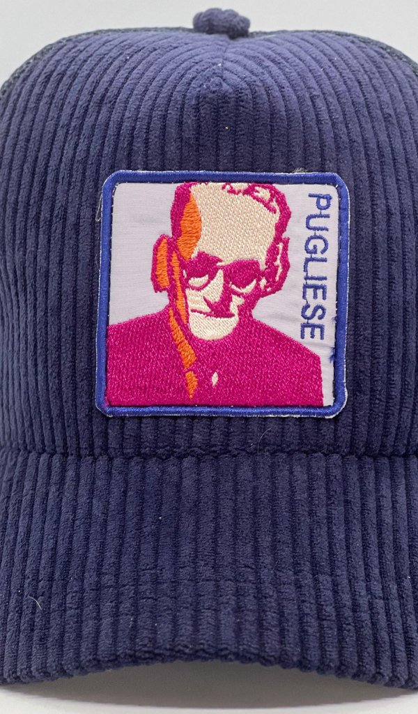 PUGLIESE Blue corduroy Trucker Cap