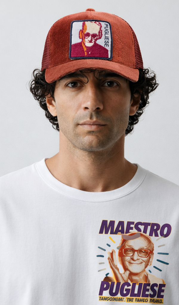 PUGLIESE Caramel corduroy Trucker Cap